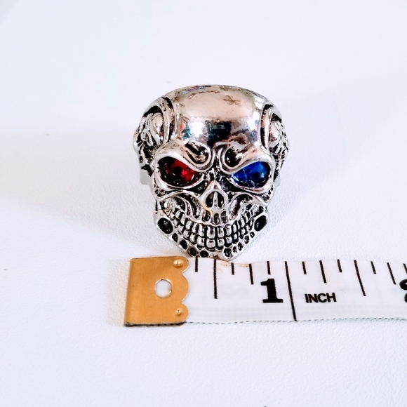 NWT Stainless Gem Skull Gothic Biker Ring … - Picture 2 of 5